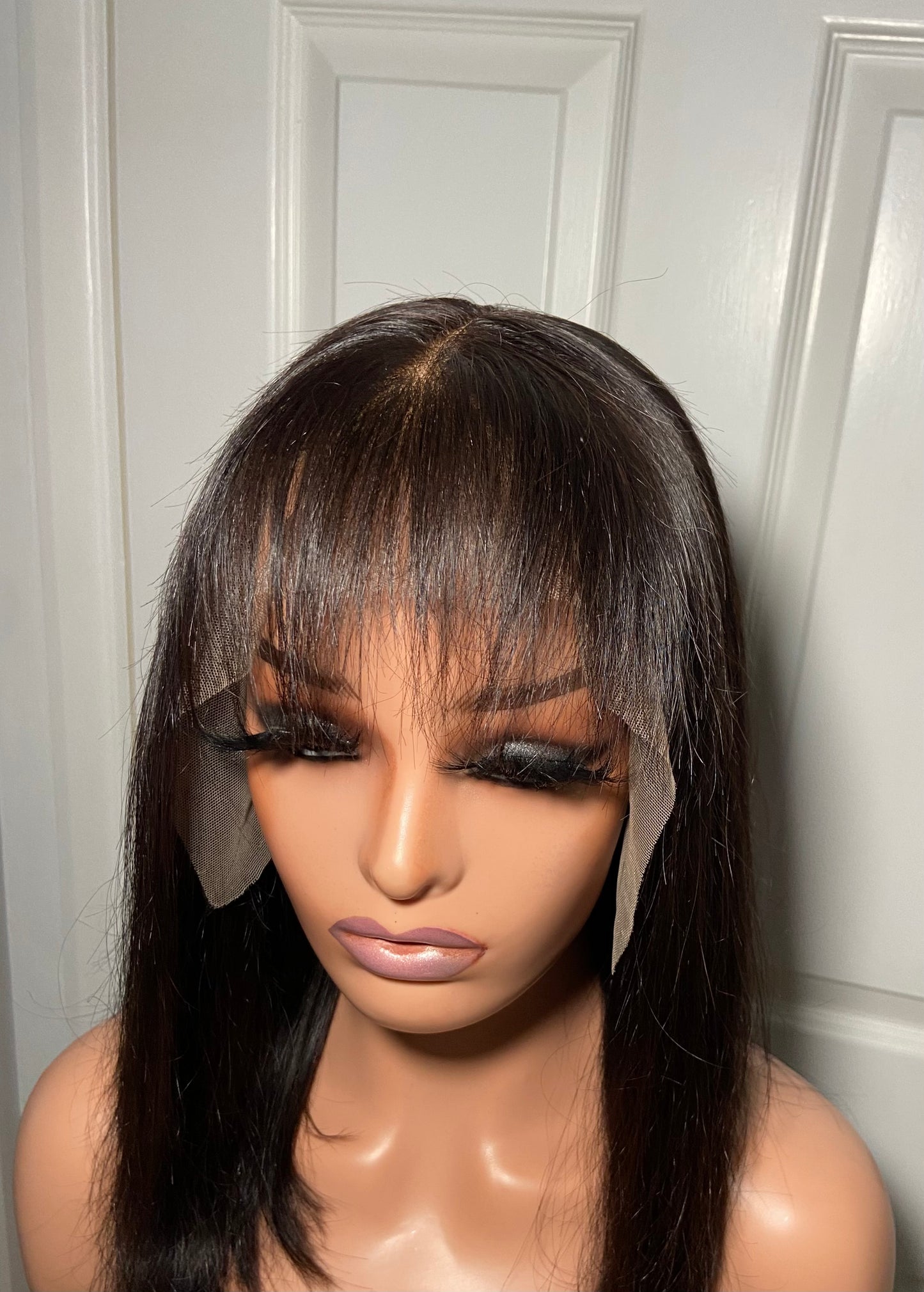 Lace Front Wig | 100% Human Hair | 12” Straight Hair | Transparent Lace | PRE-ORDER