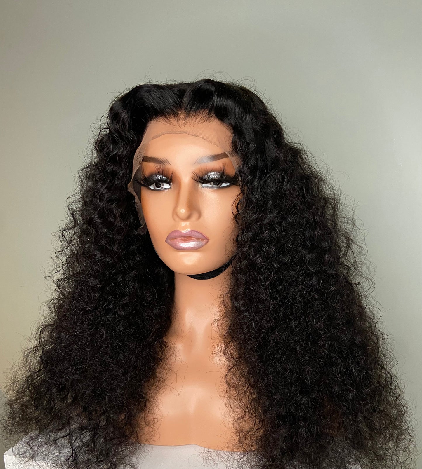 Lace Front Wig | 100% Real Human Hair | 22” Deep Wave Long Hair | Transparent Swiss Lace |