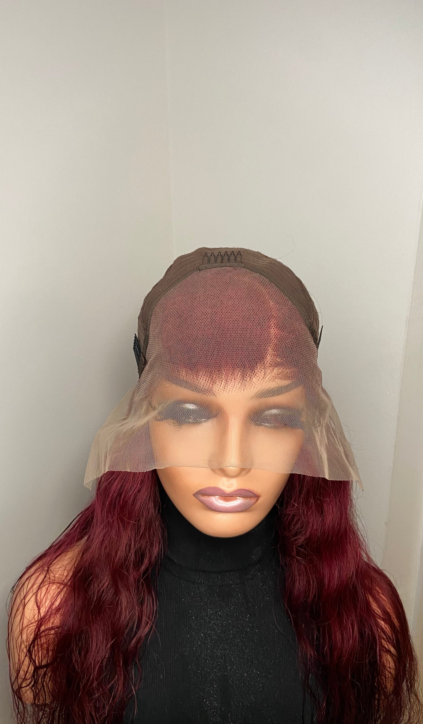 ROSIE | Loose Deep Wave Wig | 13x4 Full Frontal | Burgundy | 100% Human Hair | PRE-ORDER