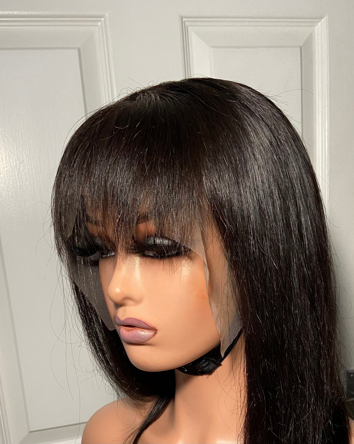 Lace Front Wig | 100% Human Hair | 12” Straight Hair | Transparent Lace | PRE-ORDER