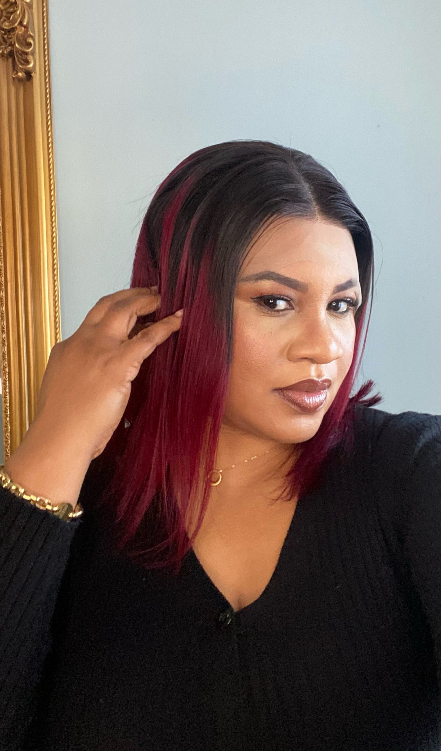MIA | Lace Front Wig | Silky Straight Ombre | Human Hair