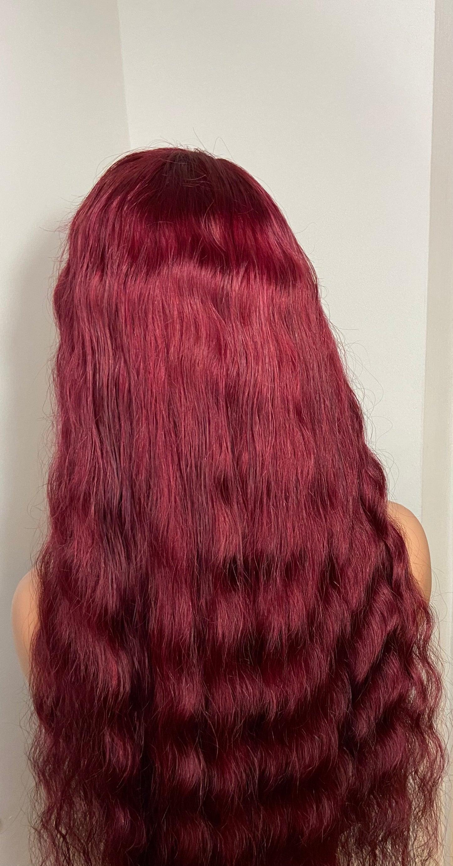 ROSIE | Loose Deep Wave Wig | 13x4 Full Frontal | Burgundy | 100% Human Hair | PRE-ORDER