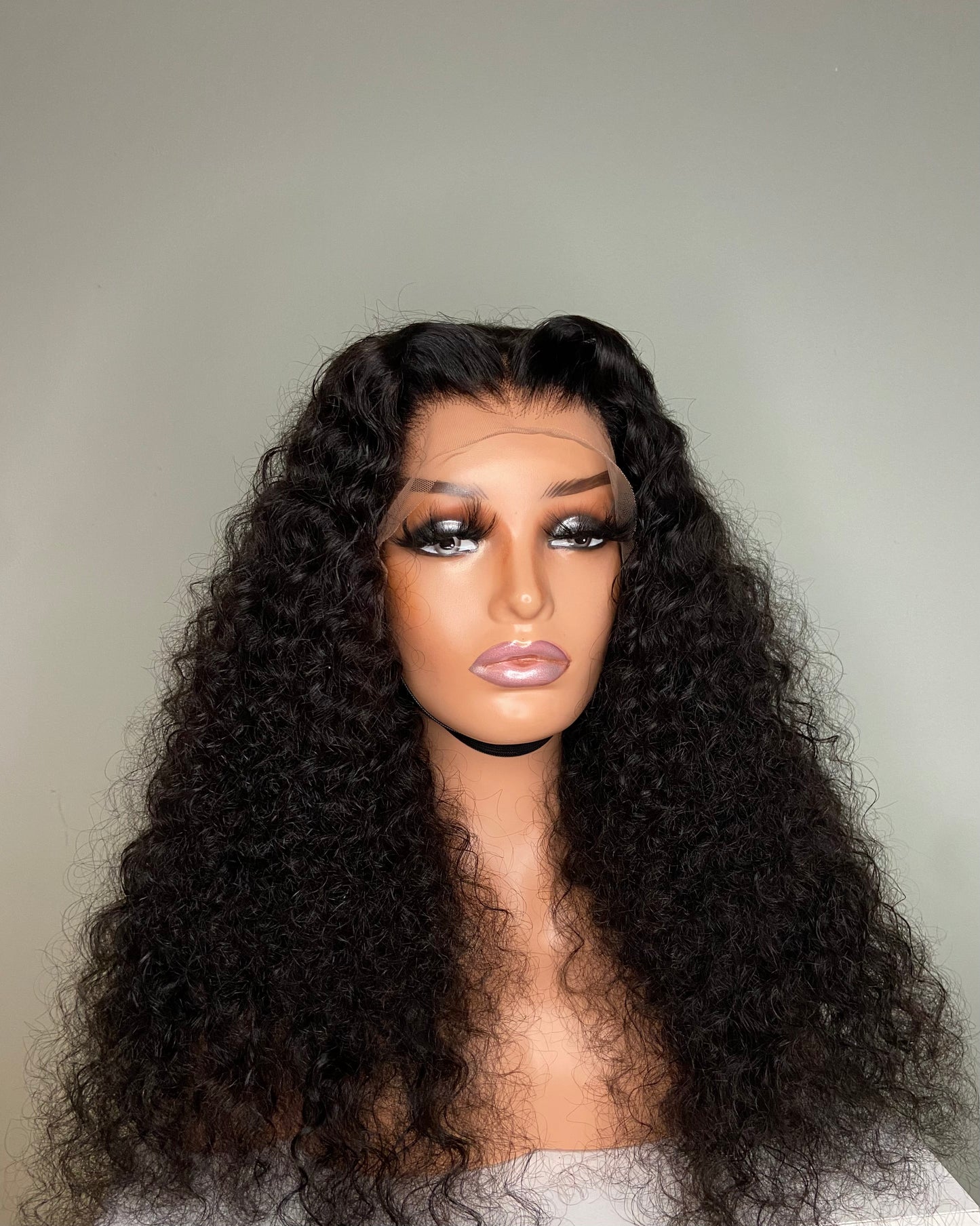 Lace Front Wig | 100% Real Human Hair | 22” Deep Wave Long Hair | Transparent Swiss Lace |