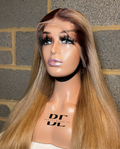ALICIA | Human Hair Lace Front Wig | Custom Colour Ash Blonde/Brown | PRE-ORDER