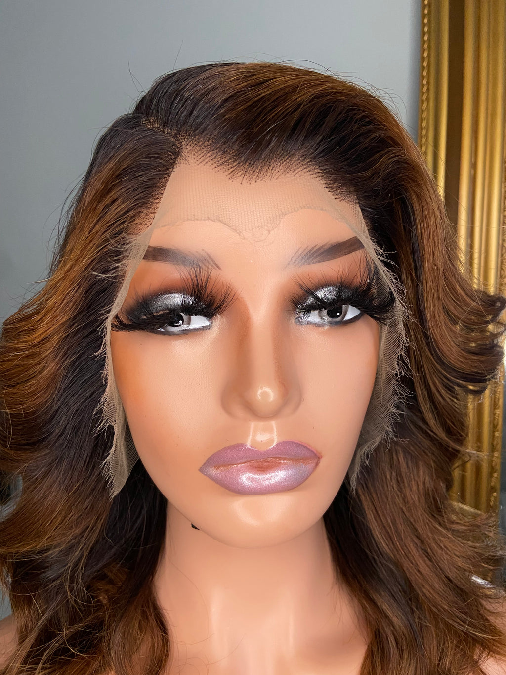 EVA | 16 Inch Brown Highlights Body Wave HD Swiss Lace Front 13x6 Human Hair Wig | PRE ORDER ONLY