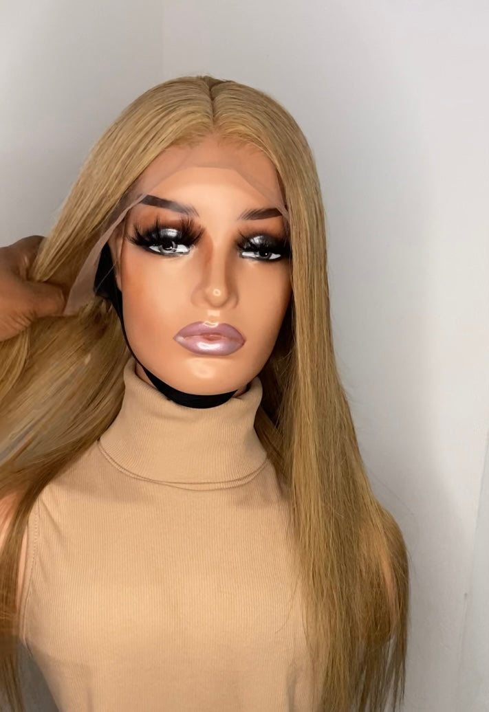 CELINE | Virgin Hair Lace Front Wig | Blonde | Straight Hair