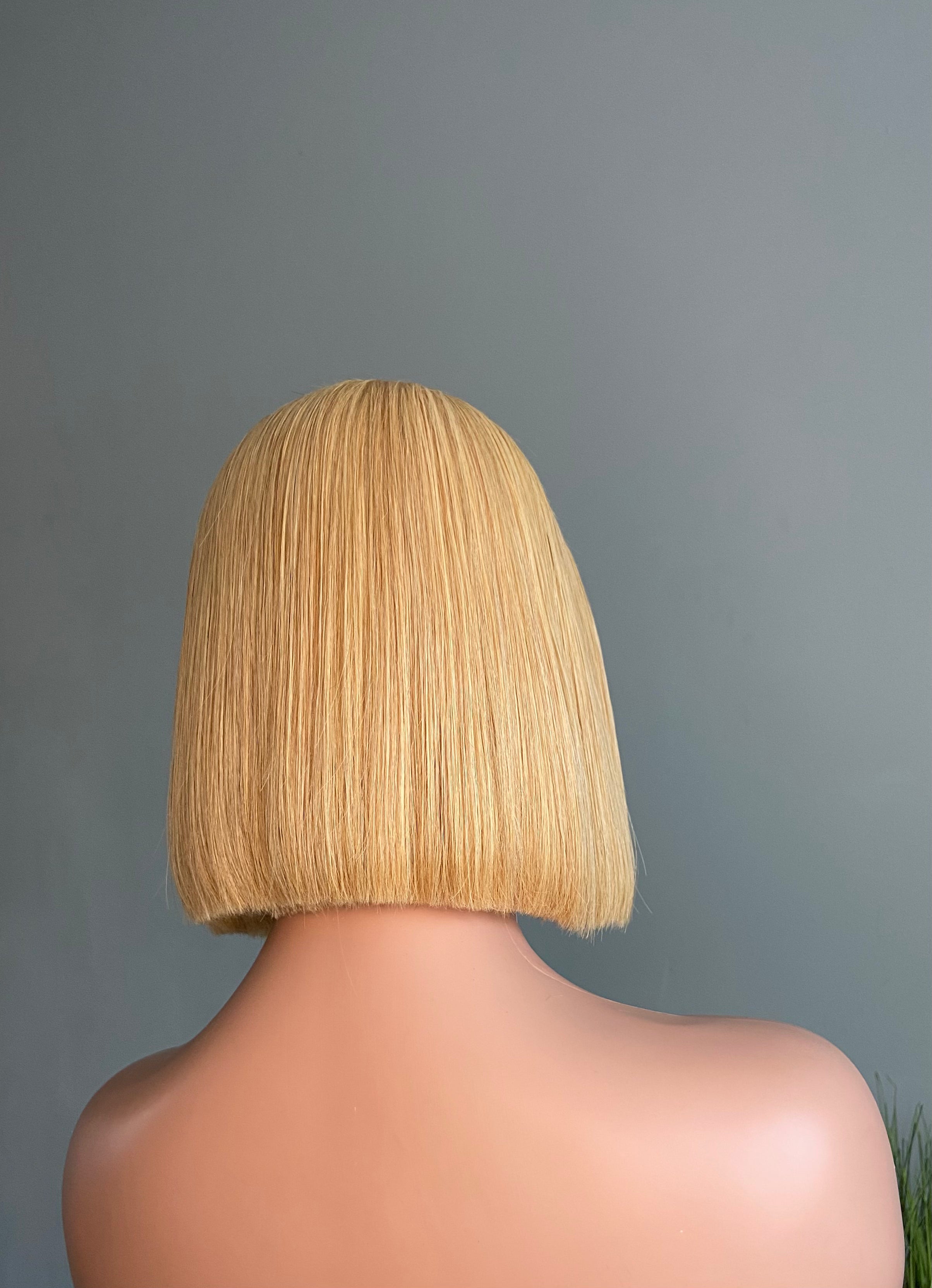 Lace Front Wig | 10” Straight Blonde Bob | 100% Real Human Hair | Bob Cut