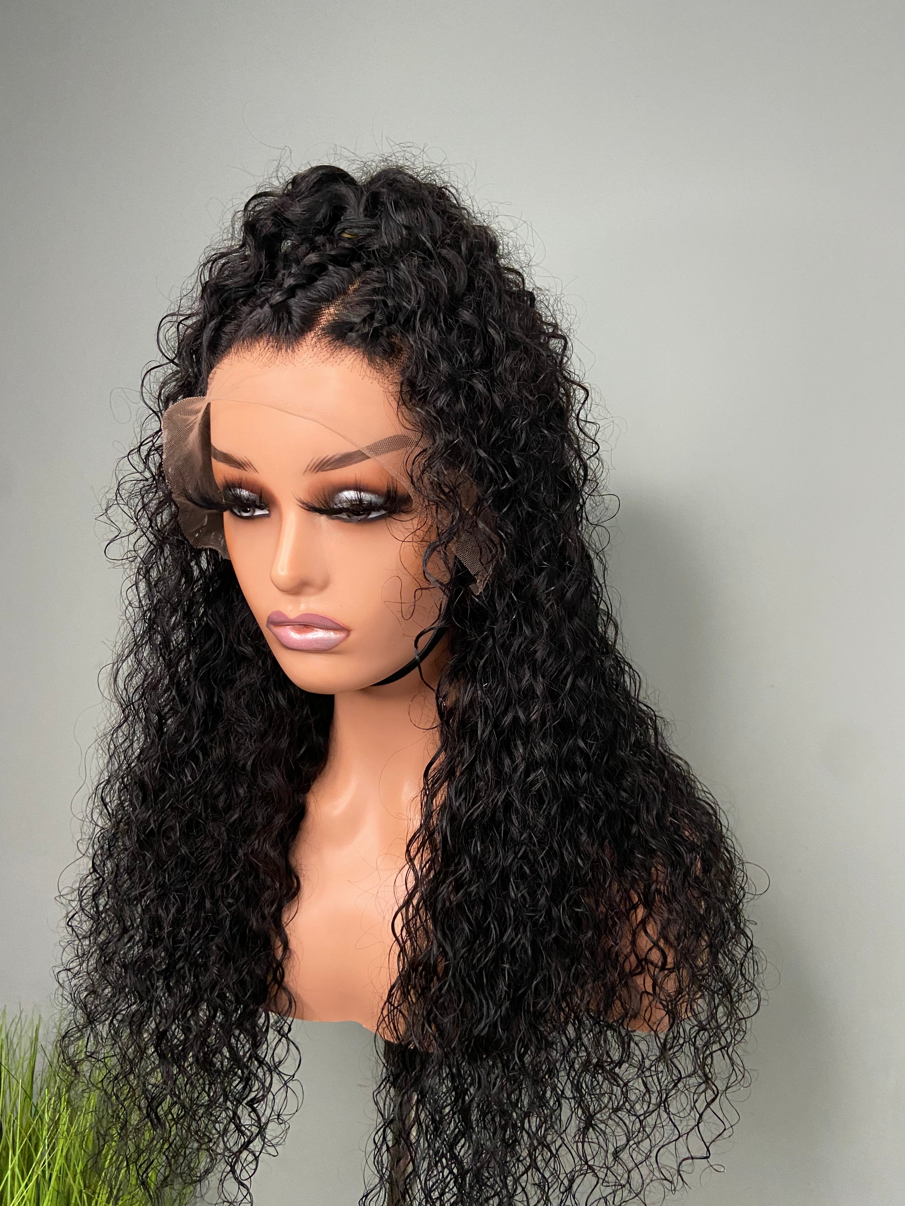 Lace Front Wig | 100% Real Human Hair | 22” Water Wave Hair | Transparent Swiss Lace | Ready to Ship
