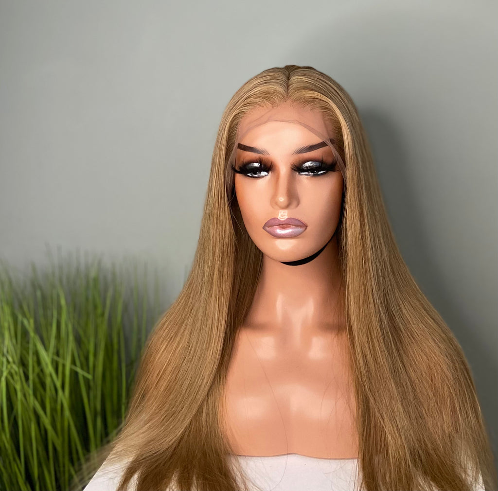 CELINE | Virgin Hair Lace Front Wig | Blonde | Straight Hair