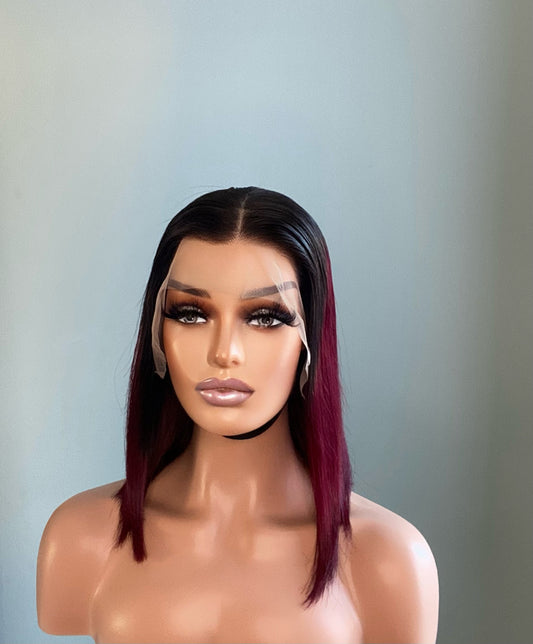 MIA | Lace Front Wig | Silky Straight Ombre | Human Hair