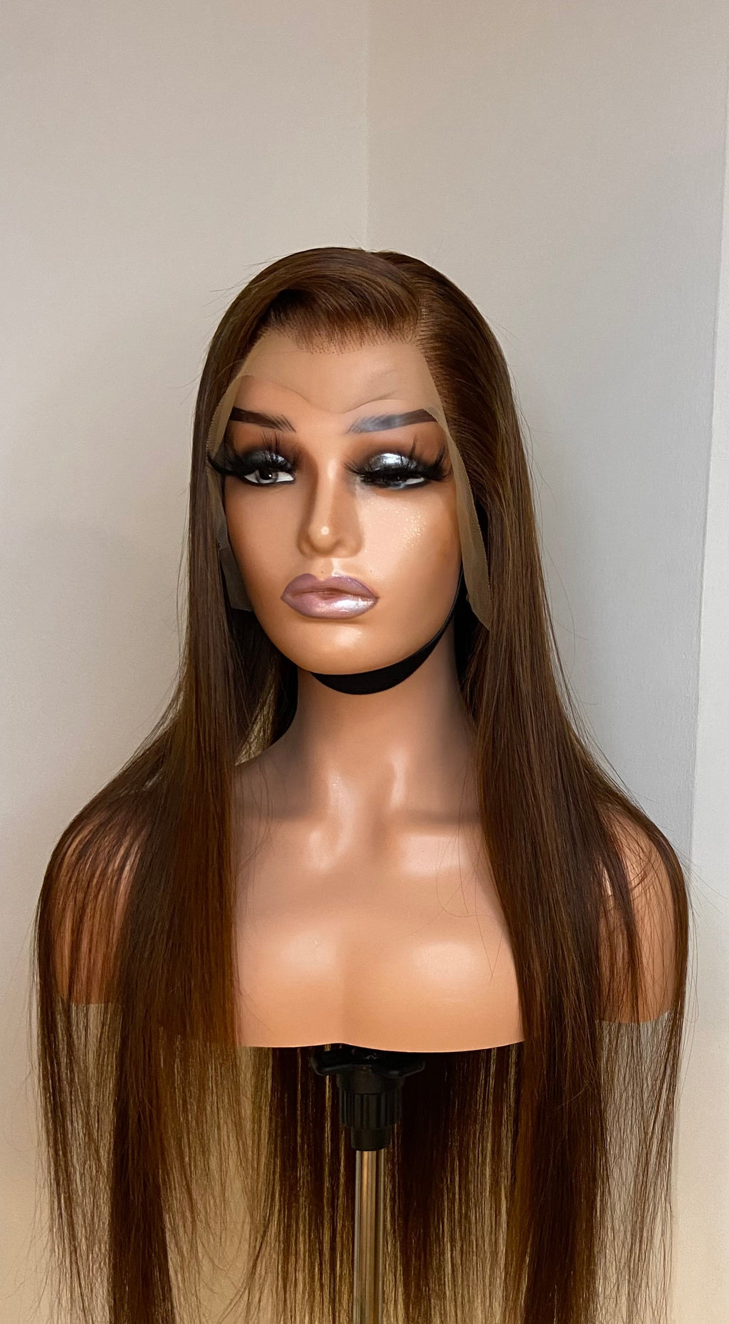 AUTUMN | Brown Full Lace Wig 20” | Bone Straight Virgin Hair | PRE ORDER