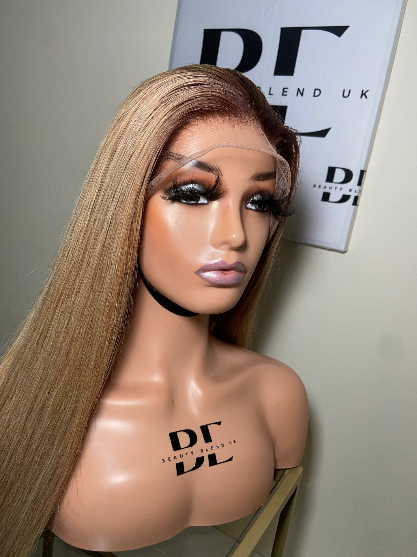 ALICIA | Single Donor Lace Frontal Wig | Ash Blonde Mix | Bone Straight Hair