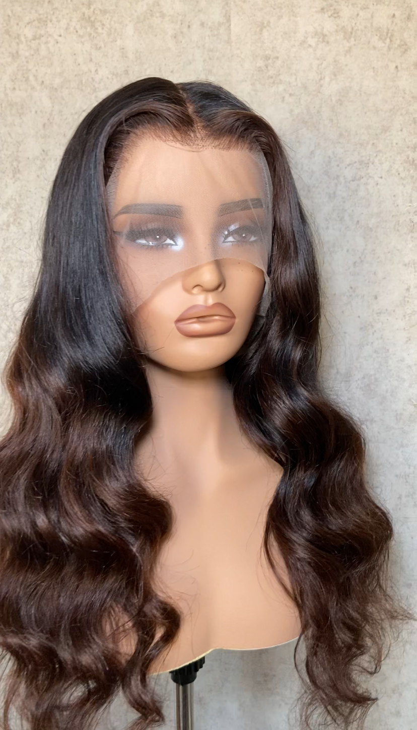 BRIE | Full Lace Wig 20” | Virgin Vietnamese Hair | Body Wave | Ombre Brown | PRE-ORDER ONLY