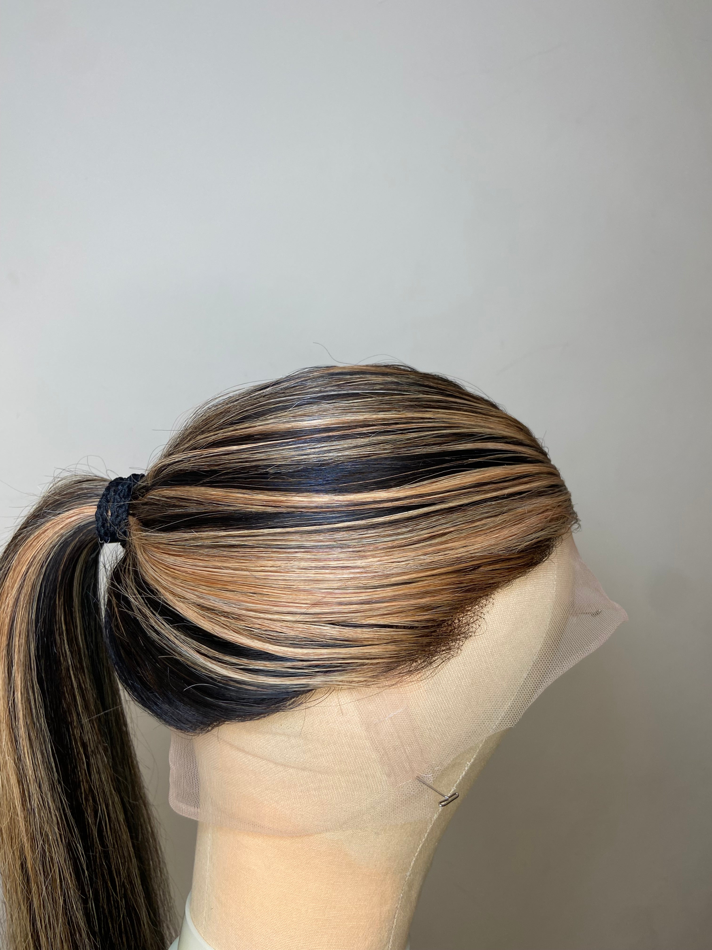 DEE | Virgin Hair Full Lace Wig | Balayage Highlights | Bone Straight 20” | PRE-ORDER ONLY