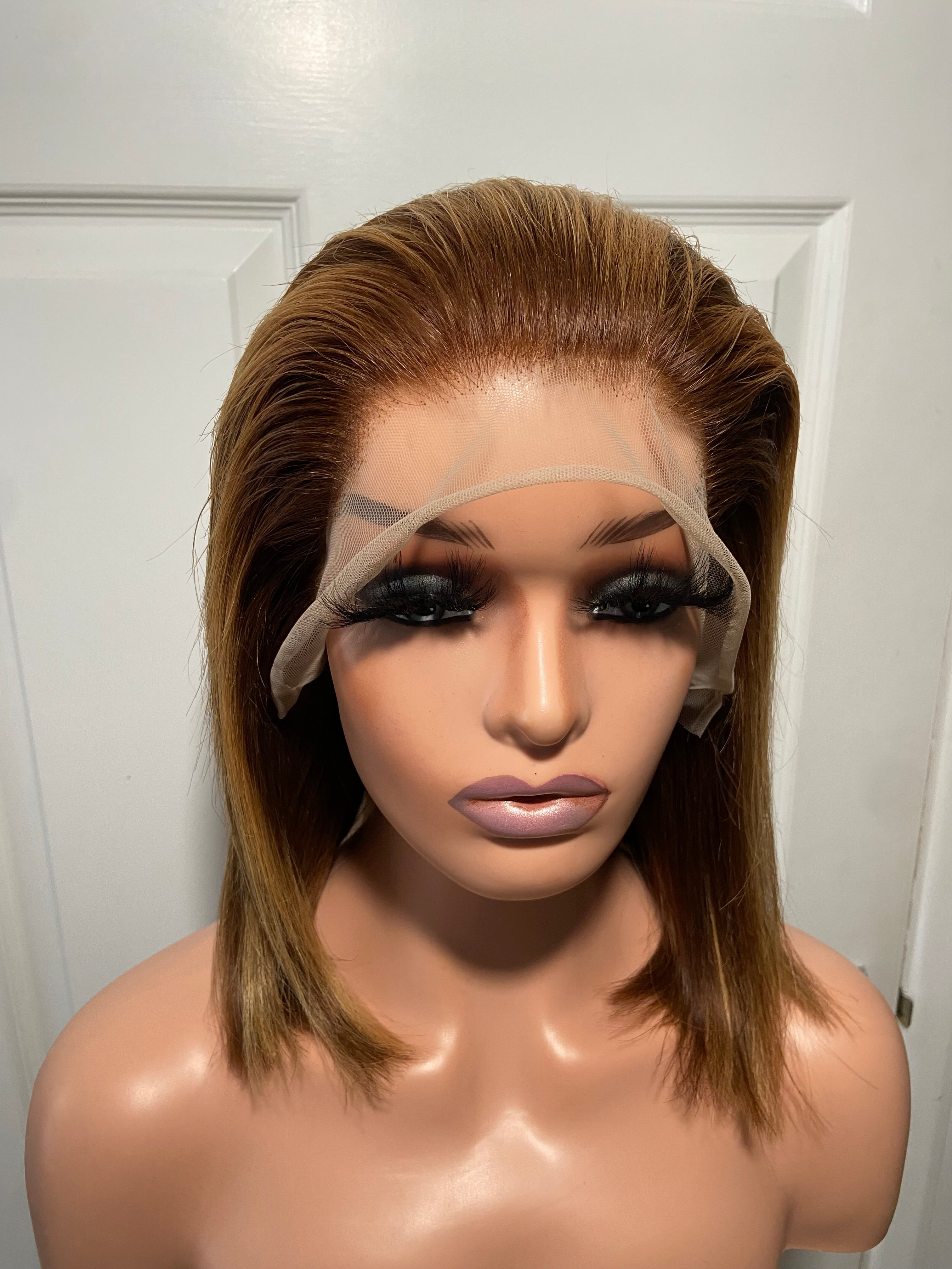 GRACE | Human Hair Lace Front Wig 10 Inches | Blonde Highlights | 13x4 Transparent Swiss Lace | PRE-ORDER