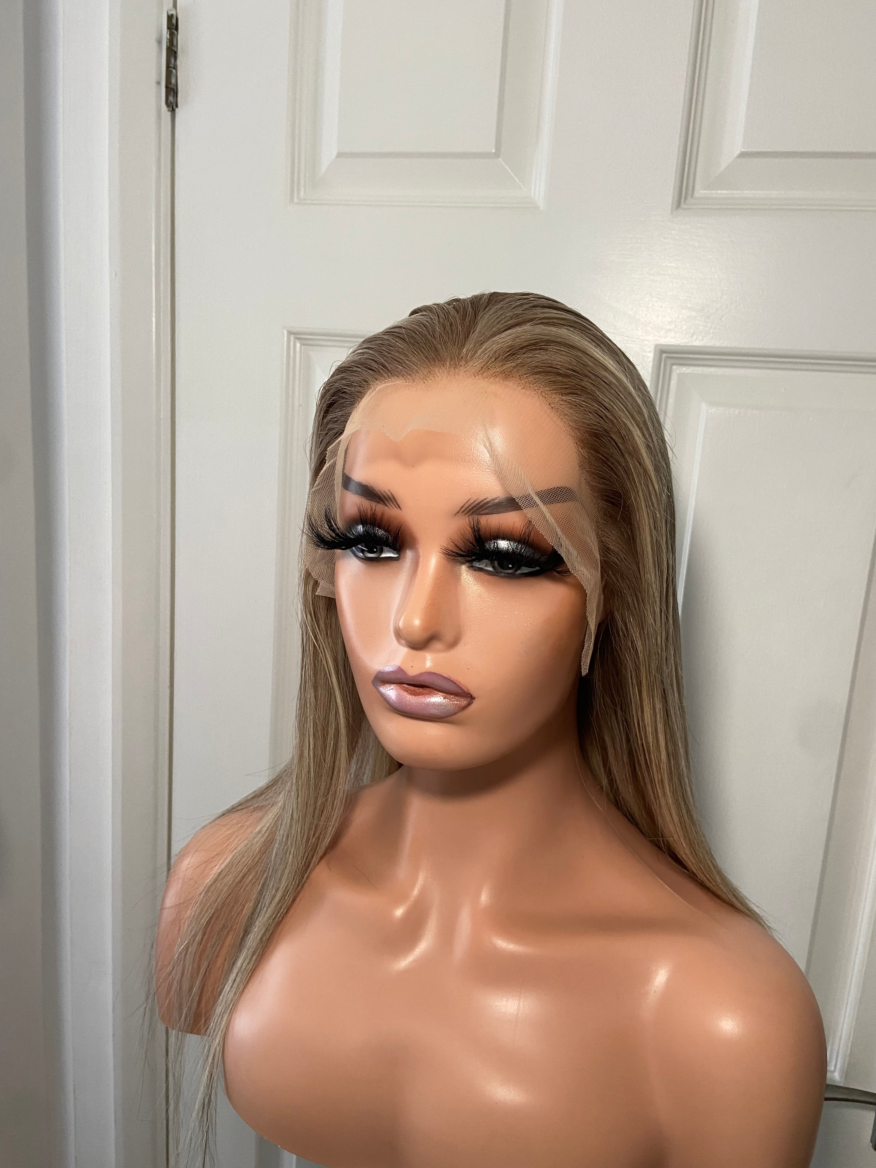 GEMMA | Ash Blonde Highlight Wig 14” | 13x6 Lace Frontal | Human Hair | PRE-ORDER ONLY