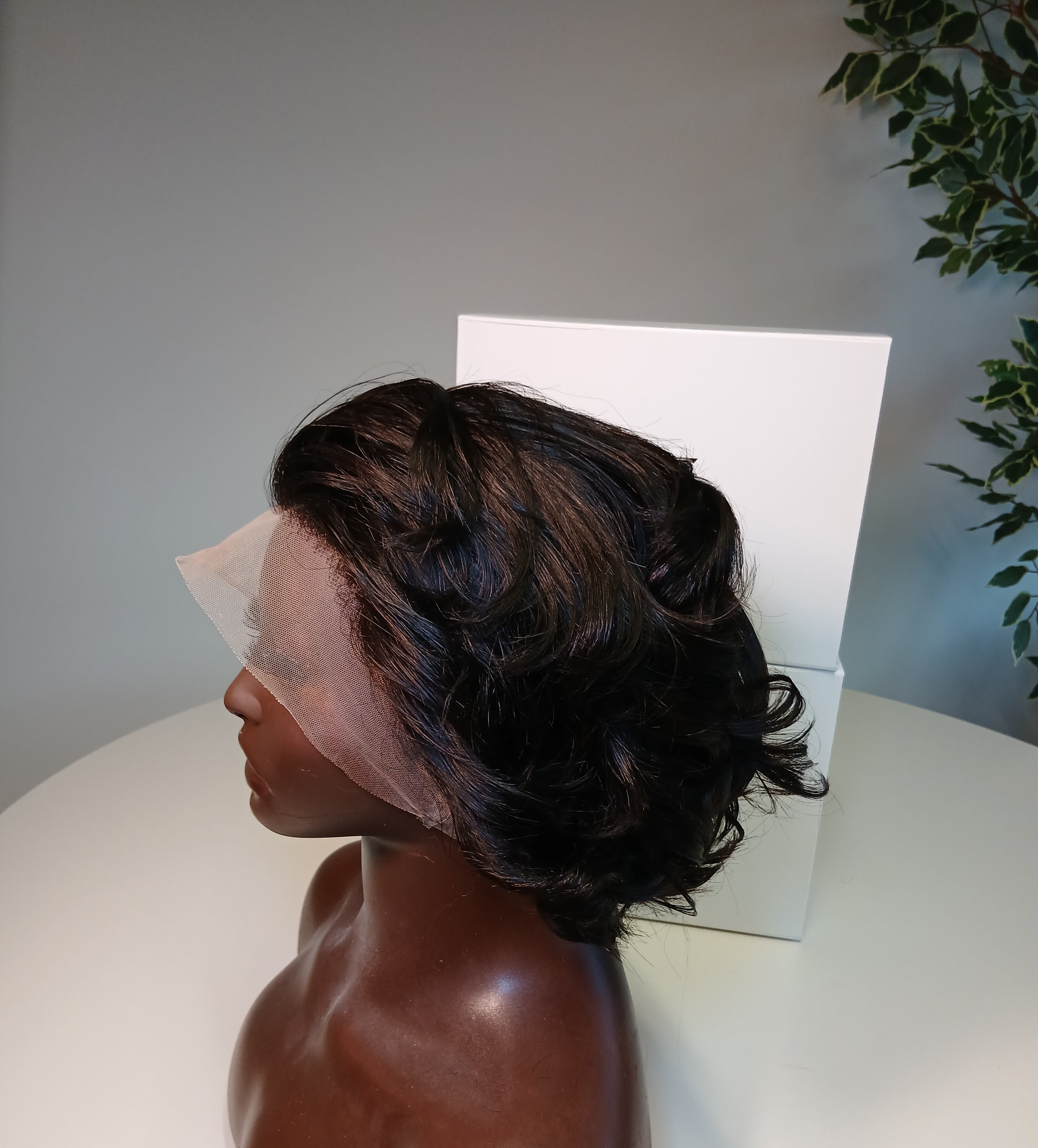 SADE | Full Lace Wig 8 inches | Human Hair | Transparent Swiss Lace