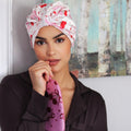 Satin Sleep Turban, Cherry Bows