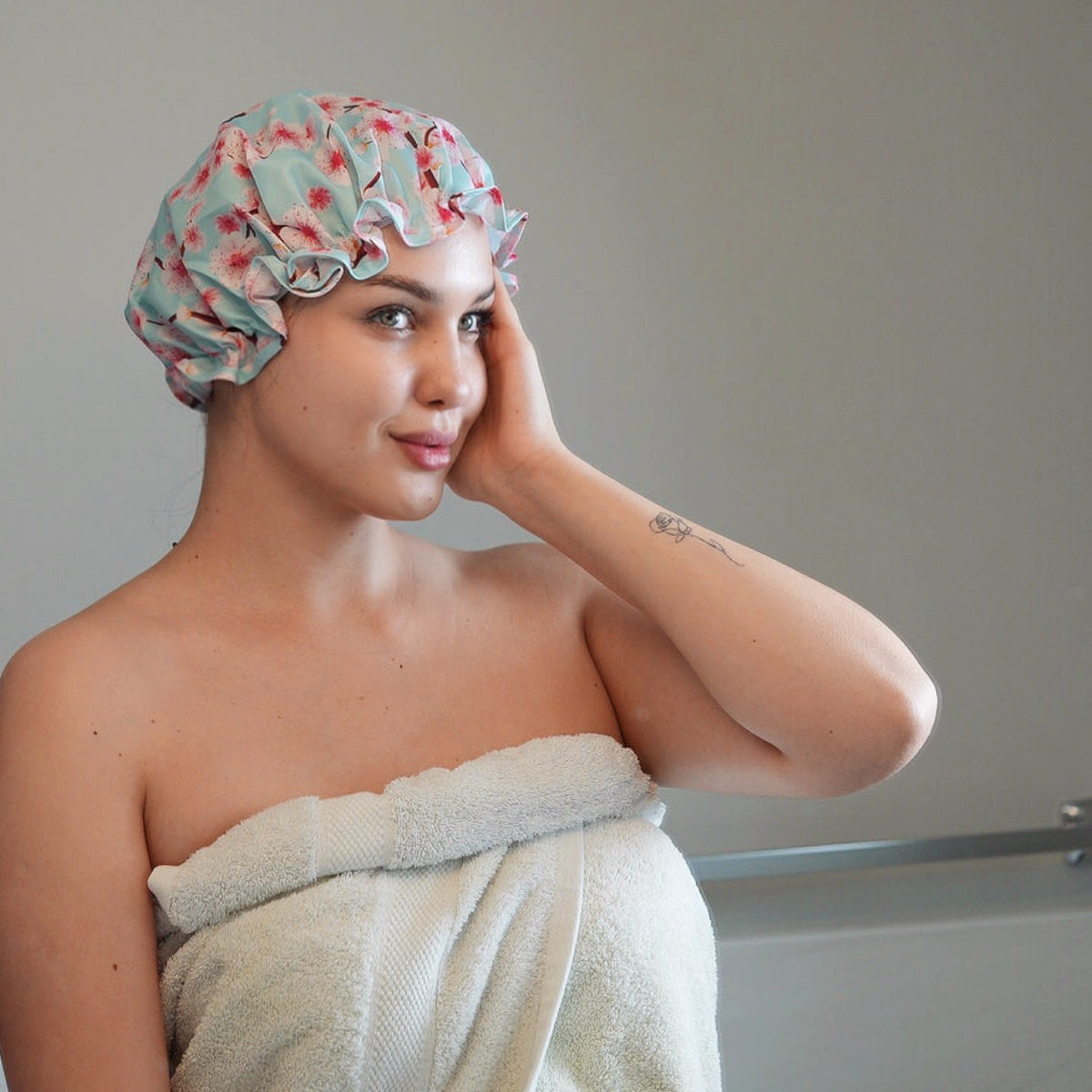 Shower Cap - Cherry Blossom Print