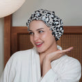 Shower Cap - Grey Leopard Print