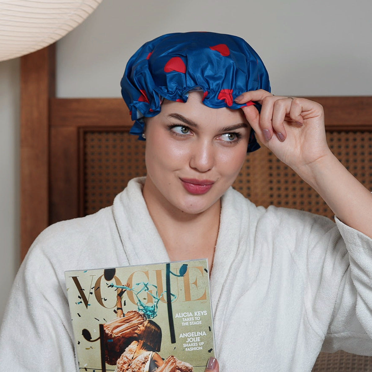 Shower Cap - Loveheart Print