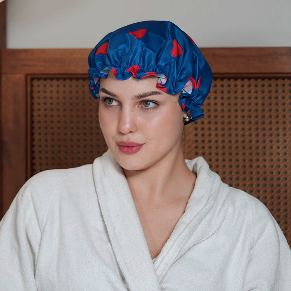 Shower Cap - Loveheart Print