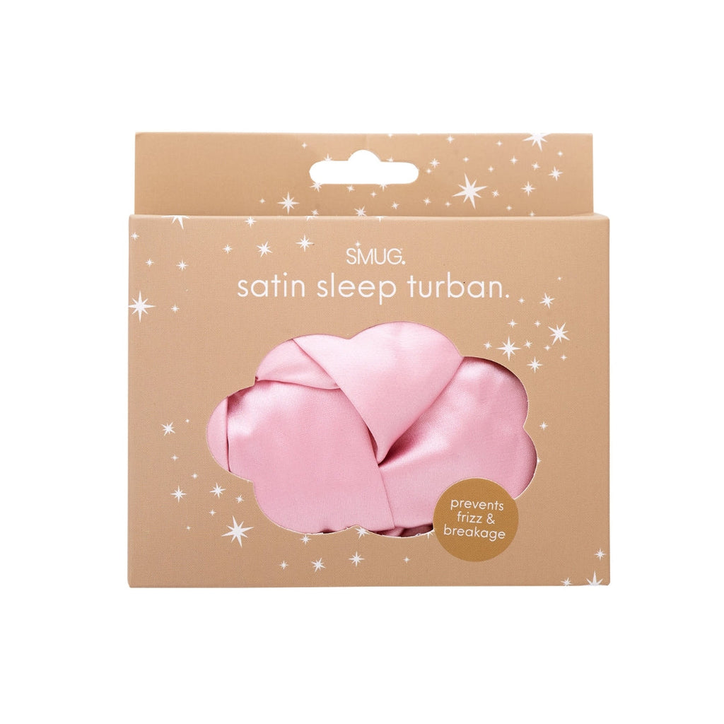 Satin Sleep Turban, Blush