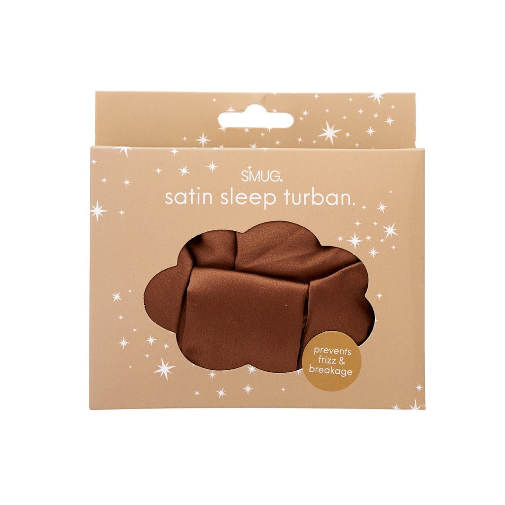 Satin Sleep Turban, Mocha