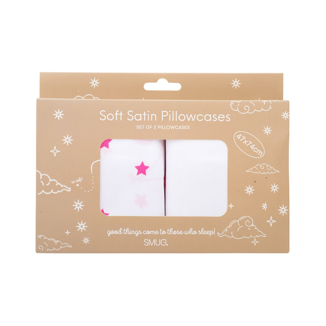 Soft Satin Pillowcase Set, Starlit Cherry