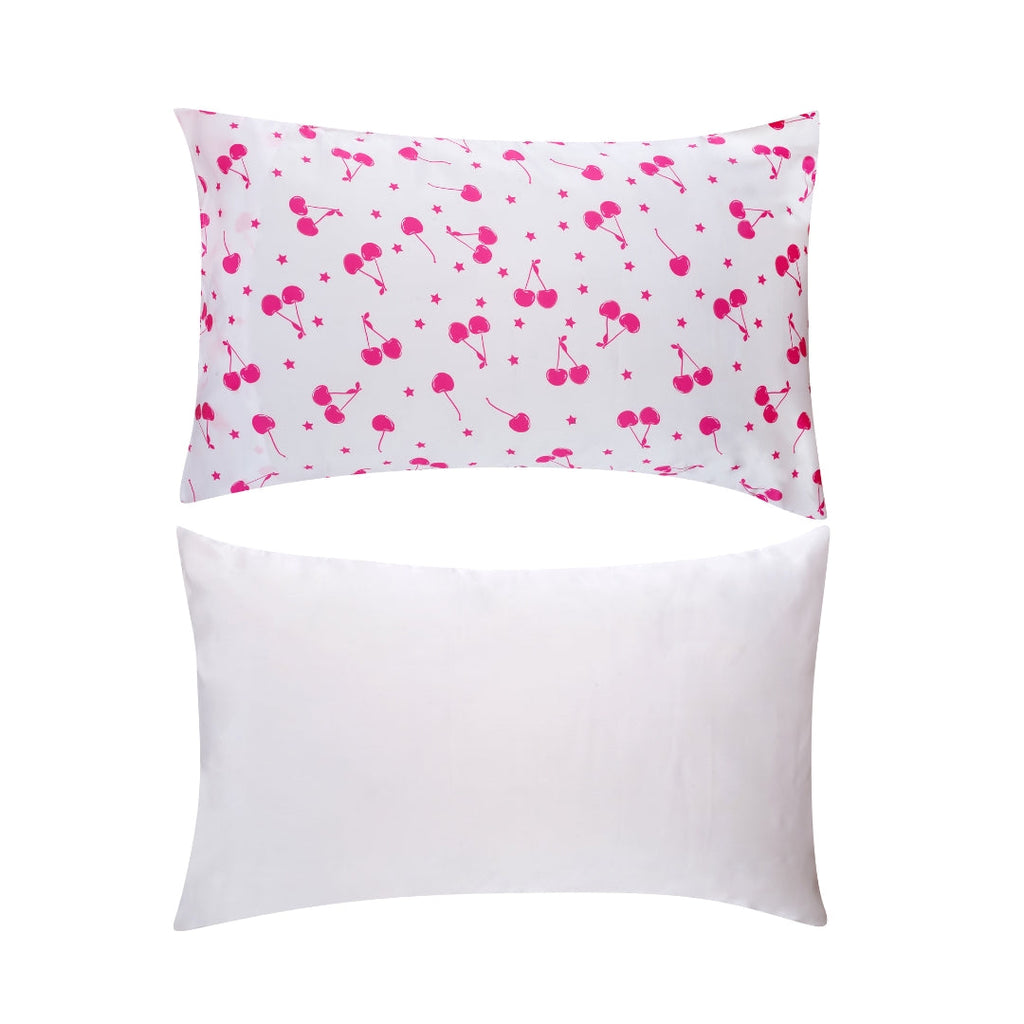 Soft Satin Pillowcase Set, Starlit Cherry