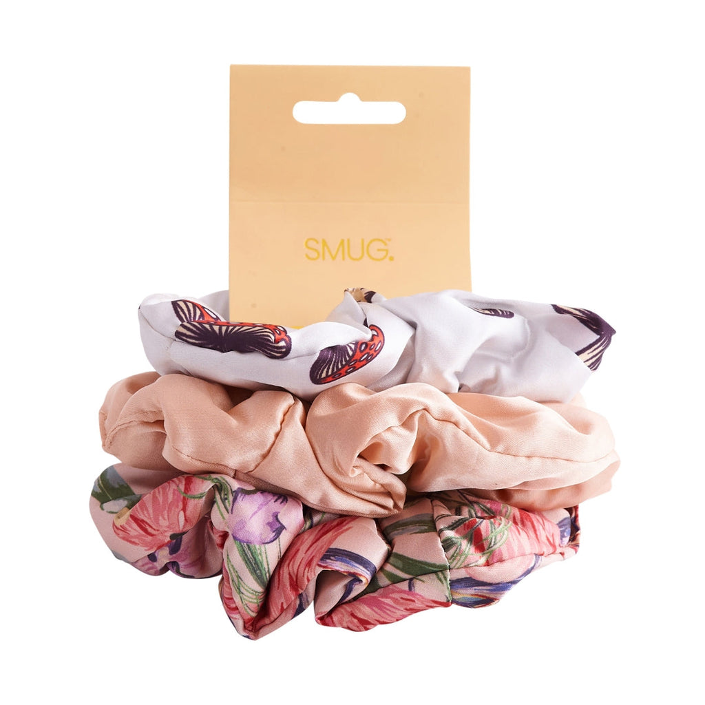 Cloud Satin Hair Scrunchie Set (set of 3) - Toadstool Paradise