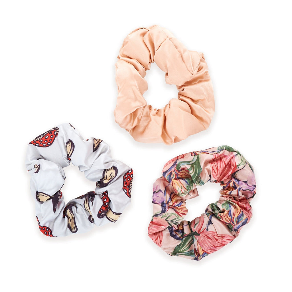 Cloud Satin Hair Scrunchie Set (set of 3) - Toadstool Paradise